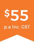 $55 p.a Inc GST